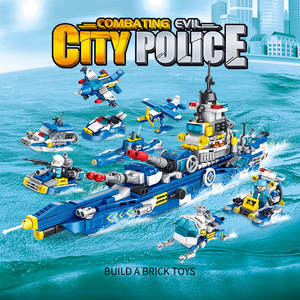 Plastique compatible pour bloc <span class=keywords><strong>quartier</strong></span> général de la police pompiers bâtiment scène modèle jouet éducatif assemblé jouets échelle 1:1 - Product Image 2