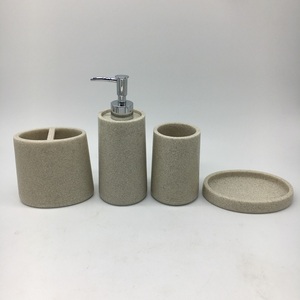 Grigio arenaria resina Hotel accessorio per il bagno set - Product Image 5
