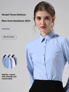 Colección de Blusas Elegantes para Mujer |   Camisa de Mujer Blanca, Formal, Antimanchas y Sin Arrugas - Product Image 5