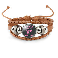 Bracelets à la mode avec motif de foi, force, Courage, bijoux inspirants, Bracelet de sensibilisation au Cancer du sein, ruban rose