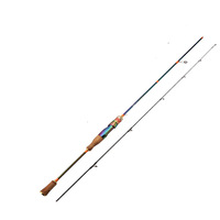 Canne à pêche spinning et casting ultralégère en carbone colorée en 2 brins de 1,68 m, 1,8 m, 1,98 m pour la pêche en lac de carpes, truites et barres