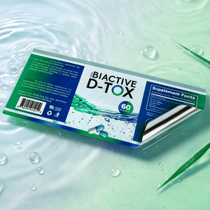 Etiqueta adhesiva impermeable de PET con diseño personalizado del fabricante, impresión de logotipo personalizado para caja de cápsulas de vitaminas - Product Image 4