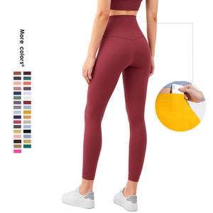 2022 dames taille haute Gym Leggings qualité Spandex Nylon Fitness pantalon solide motif sport Leggings - Product Image 1
