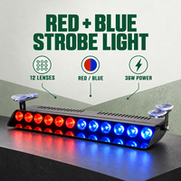 HSSH 12V Blaue LED-Windschutzscheiben-Stroboskop-Warnleuchte mit Saugnapfmontage Blinkende Signallampe für Autoreparatur