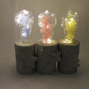 Nouveaux produits pour l'automne led lampe de chevet en béton avec herbe artificielle bleu ciel pur - Product Image 6