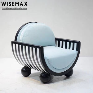WISEMAX FURNITURE Mobilier italien léger et luxueux pour la maison Chaise de loisirs moderne avec sourire Canapé à cadre en contreplaqué de France pour appartement - Product Image 5