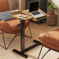 Table de chevet mobile sur lit avec roulettes cachées, table d'appoint pour canapé, hauteur réglable pour ordinateur portable, salon
