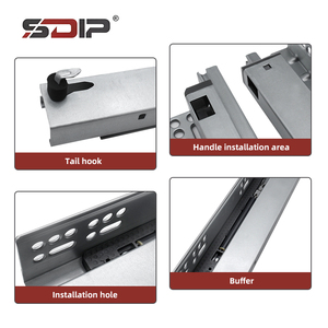 SDIP Synchronized Undermount <strong>Drawer</strong> Slides Full Extension Soft Close Push Open 2D Adjust <strong>Brackets</strong> - Product Image 6