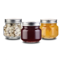 Pot de rangement contenant couvercle à vis, pot de stockage, maçon, en verre transparent, de 1000ml, 32oz, 1 l