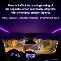 Luz ambiental LED para techo corredizo de coche, 32 colores, lámpara de ambiente, iluminación decorativa interior para BMW 2018-2021 X3/IX3