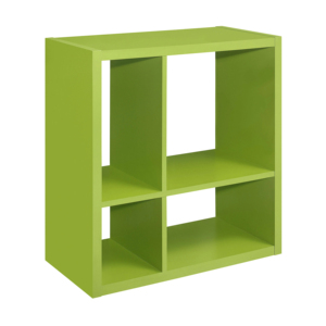 Precio de fábrica <span class=keywords><strong>Muebles</strong></span> de madera para niños Estante de 4 cubos Estantería cuadrada verde para niños Estante de cubo colorido para sala de estar y guardería - Product Image 1