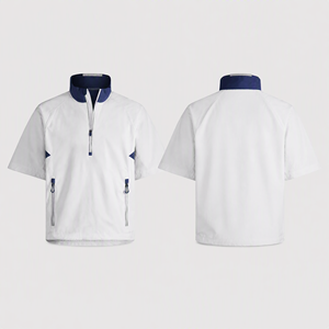 1/4 Zip Windbreaker Men's <b>Short</b> <b>Sleeve</b> Water Resistant Golf Pullover With Zipper Pockets Lightweight Custom Performance <b>Jacket</b> - Product Image 3