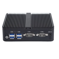 Komputer Mini Tanpa Kipas N95 Baru untuk Kantor Rumah, RAM 8GB SSD, Win10 J6412, Mini PC Industri Terintegrasi, Dual Lan RS232 HD VGA 4G