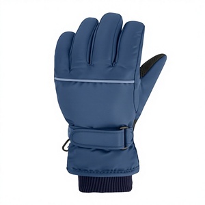 Guantes de esquí de invierno unisex, de poliéster, con aislamiento térmico, cierre de gancho y bucle, color azul - Product Image 2