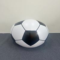 Fauteuil gonflable en forme de ballon de football, canapé portable en PVC avec design ergonomique et couleur bleu et blanc unique