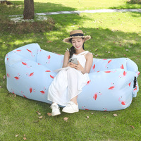 Canapé gonflable d'extérieur en tissu Oxford, chaise longue pliable portable, matelas pneumatique pour camping et plage