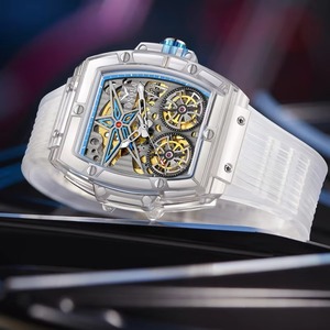 Drioshipping Top Brand Fashion Silicone Strap Automatic <b>Watch</b> Men Luxury Custom Logo Mechanical <b>Watches</b> Chronograph <b>Watch</b> - Product Image 3