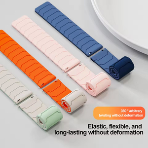 สายรัดแม่เหล็กสำหรับ <span class=keywords><strong>Garmin</strong></span> <span class=keywords><strong>Forerunner</strong></span> 570 265 <span class=keywords><strong>55</strong></span> 255 <span class=keywords><strong>245</strong></span>ดนตรี/vivoactive 6 5 /venu 4 3 2plus band ซิลิโคน20 22mm - Product Image 4
