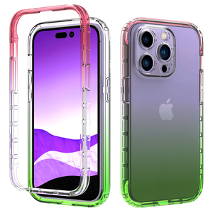 เคสโทรศัพท์ไล่ระดับสีโปร่งใสสูงสำหรับ iPhone 16 17 Pro Air Max 15 14 13 11 8 Pro Max PLUS S23 S22 S21 PLUS ultra - Product Image 4