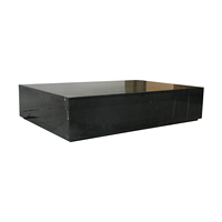 Table basse rectangulaire moderne à base de marbre noir au centre du salon tables à thé en marbre