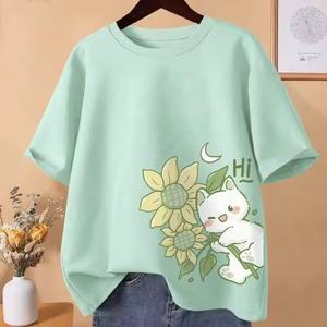 Femmes t-shirts O cou à manches courtes décontracté hauts coupe ample t-shirts de base pour femmes tenues vêtements d'été vêtements de mode - Product Image 6