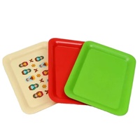 Assiette de service multi-usages pour l'école et la maison Plateau alimentaire en plastique PP durable