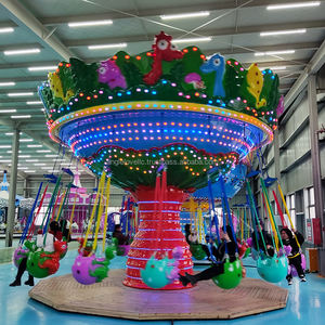 Fournisseurs d'usine Manèges à balançoires pour parcs d'attractions, Chaise volante Dinosaures 16 places pour divertissement intérieur attrayant, à vendre - Product Image 2