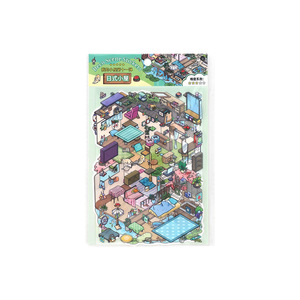 3 pegatinas por paquete My Little House Series <span class=keywords><strong>Parte</strong></span> 11 Little House Scenery DIY Sticker Book - Product Image 5