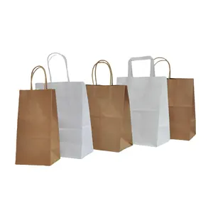 حقائب كرافت ورقية طبيعية مخصصة بجودة عالية من الجهة المصنعة في الصين وتُعد الأكثر مبيعًا حقيبة هدايا مقاس 10 بوصات × 6 بوصات 3/4 بوصات × 12 بوصة