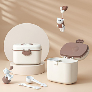 Caja dispensadora de leche en polvo de fórmula de almacenamiento de alimentos para bebés con cuchara Contenedor de almacenamiento de leche en polvo de plástico - Product Image 1