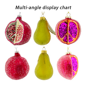 Nhà Máy Handmade Long Lanh Thủy Tinh Trái Cây Với Quả Lựu Và Lê Cho Cây Giáng Sinh Treo Trang Trí Nhà Bên Quà Tặng Trang Trí - Product Image 6