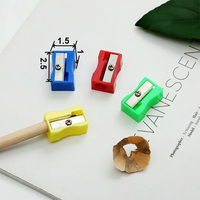 Taille-crayon rectangulaire en plastique coloré pour enfants et étudiants, vente en gros d'usine