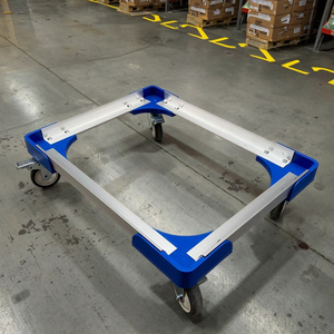 ארגז פלסטיק נייד מותאם אישית שימוש בתנועה טרולי 4 גלגל אלומיניום הנעה דוללי עבור תיבת מחזור לוגיסטי - Product Image 1