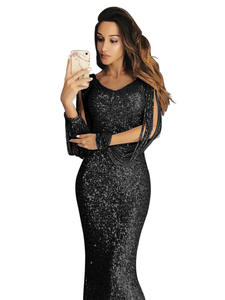 Nieuw Ontwerp Hot Sale Avondjurken Dames Lange Maxi Jurk Dames Lange Mouw Pailletten Feest <span class=keywords><strong>Prom</strong></span> Dress - Product Image 6
