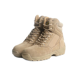 Bottes tactiques de sécurité VITOSAFE pour hommes et femmes, en cuir, jungle, désert, embout en acier, antidérapantes, à lacets, haute <span class=keywords><strong>cheville</strong></span> - Product Image 2