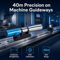 Instrument de détection optique pour la mesure de la rectitude des rails de guidage de machines-outils, avec autocollimateur de précision 0,3 arconde sur 40 m