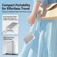 Batterie externe portable grande capacité 20000 mAh avec charge ultra-rapide 65W, câbles intégrés, design léger et fin – Offre Spéciale