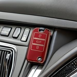 Lujo Roewe RX5 <span class=keywords><strong>MG</strong></span> ZS GT GS 350 W5 TPU Car Key Fob Cover Plegable Key Holder Accesorio Protector de silicona Car Key Accessories - Product Image 5