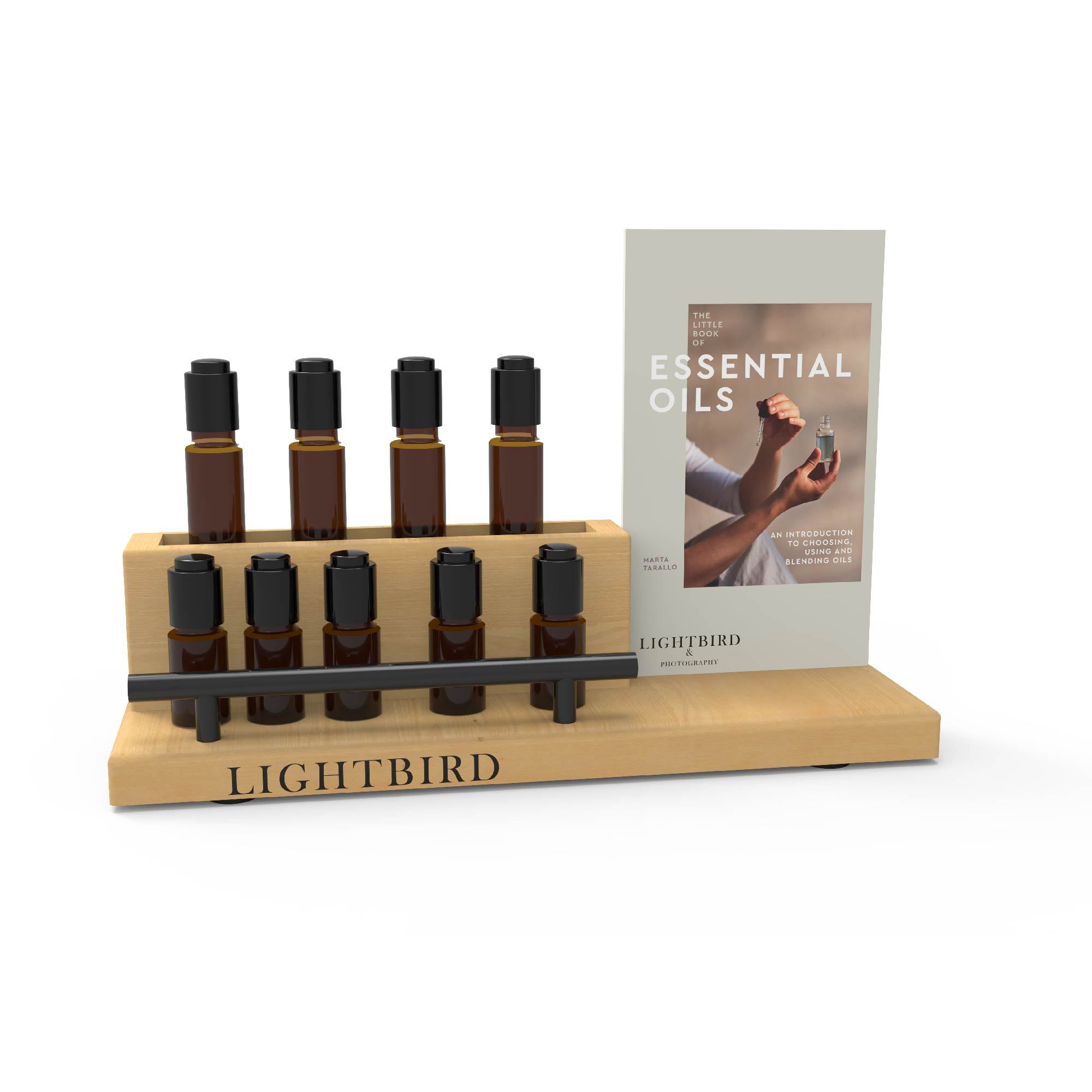 Hot Selling Custom Wooden Essential Oil Perfume Display Stand Storage Holder Stand Natural — view 1
