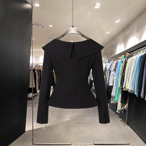 Conjunto de 2 Piezas de Blazer y Falda con Cuello <span class=keywords><strong>Peter</strong></span> <span class=keywords><strong>Pan</strong></span> para Mujer, Blusa de Manga Larga y Falda de <span class=keywords><strong>Sirena</strong></span> para Negocios - Product Image 4