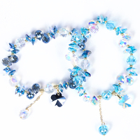 Bracelet en perles de verre irrégulières en forme de cœur et de fraise pour la fabrication de bijoux pour femmes - Vente en gros