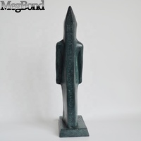 Statue égyptienne antique artisanale en fonte, petite taille, avec motif nature morte, pour décoration de table, maison ou bureau