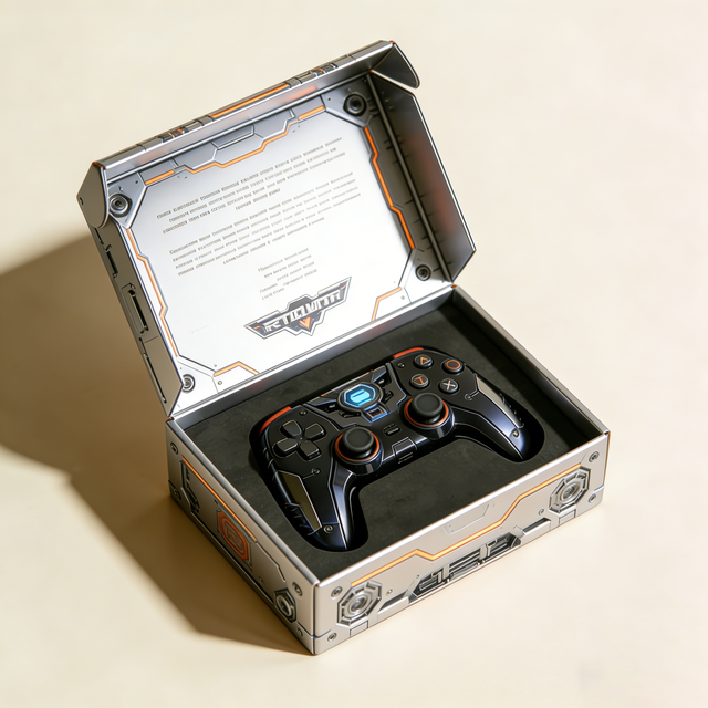 GoTop Sturdy Recyclable Structure Matte Finish UV Custom Aircraft Box Coating Magnetic Game Controller Closure Shockproof Lining