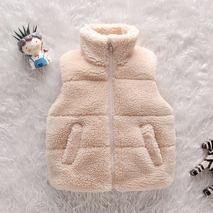 Chaleco Acolchado Informal para Niñas, Ropa de Invierno para Bebés, Chaqueta de Color Sólido, Chaleco Acolchado para Niños - Product Image 1