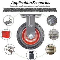 Alimentation directe d'usine Roulettes pivotantes à double roulement à billes de 6/8 pouces Roulettes de chariot extérieur robustes résistantes à l'usure