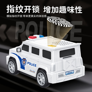 Tirelire en forme de voiture de police avec capteur d'empreintes digitales et mécanisme à remontage automatique, cadeau pour enfants et adultes - Product Image 4