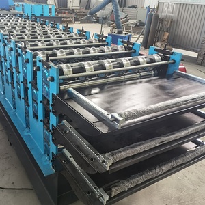 Vật liệu xây dựng ibr Bảng điều chỉnh tôn kim loại thép tráng men ngói làm tấm lợp máy móc ba lớp cuộn tạo thành máy - Product Image 5