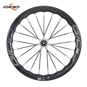 Roue de vélo de course GIOO F2 PRO 700c en fibre de carbone, système de frein à <span class=keywords><strong>disque</strong></span> à 3 rayons, jante tubulaire, largeur de jante 28 mm, anodisée - Product Image 4