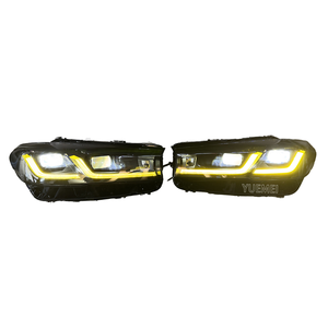 Fari a LED Adatti per <span class=keywords><strong>BMW</strong></span> <span class=keywords><strong>Serie</strong></span> 5 G30 LCI Colore Nero Shadow con Commutazione DRL Giallo e Bianco - Product Image 1