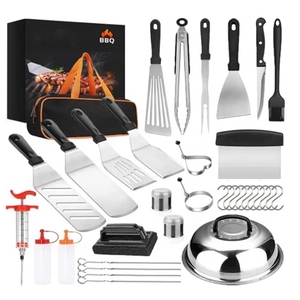 Nuevos Productos de Cocina, Utensilios de Barbacoa de Acero Inoxidable, Kit de Accesorios para Plancha Plana, Juego de Herramientas para <span class=keywords><strong>Parrilla</strong></span> Tepanyaki - Product Image 4